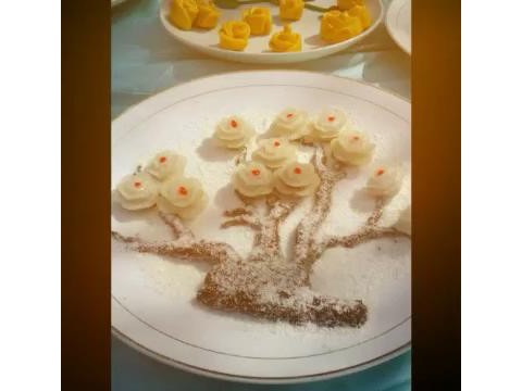 中国面点像形栩栩如生…体现大学生文化艺术修养